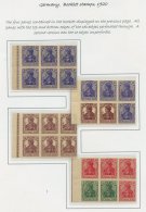 1916-18 Germania Vertical & Horizontal Combinations With 2½, 7½pf Vals, Mi.11a, 11b, 12a, 12b, 13a, 13 - Autres & Non Classés