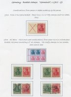 1912 Germany Combinations From Booklet Panes 'X' Label + 10pf M, Mi.W4B (Cat. 420€), 5pf + 10pf Both M & FU, Mi - Autres & Non Classés