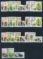 1968, 1971 & 1972 Flowers Defin Sets UM SG.232/45, 263/275, 276/88 & 1974 Set SG.293/95, All UM. (44) Cat. &poun - Autres & Non Classés