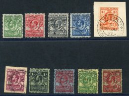 1929 Whale & Penguins Set To 10s VFU (the 4d & 6d Values Are U On Pieces) SG.116/24. (10) Cat. £500+ - Autres & Non Classés