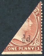 1891 ½d On Half Of 1d Brownish Claret Bisect M, Small Thin, SG.13. (1) Cat. £600 - Autres & Non Classés