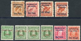 PENRHYN IS 1903 3d, 6d, 1s + Extra 1s Shade (SG.14/16b), Also 1914-15 Optd Set U Plus ½d Variety 'no Stop After I - Autres & Non Classés