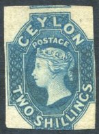 1859 2s Dull Blue, Fine Unused Example, Margins Untouched On Two Sides, Other Sides Have Wide Margins, Portion Of Adjoin - Autres & Non Classés