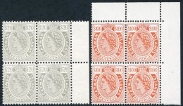 1971 Revenue New Colours $20 & $100, Each UM Marginal Block Of Four, SG.16/17, Cat. £200 - Autres & Non Classés