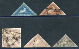 1853 4d Deep Blue On Blued Paper, FU Clear To Large Margins, SG.2, 1853 1d Red-brown FU Good To Large Margins (crease) S - Autres & Non Classés