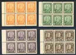 BOOKLET PANES 1928-29 1c UM, SG.275a, 2c Fine M, SG.276a, 5c UM, SG.279a, 1930-31 2c Fine M, SG.292a. (4) Cat. £22 - Autres & Non Classés