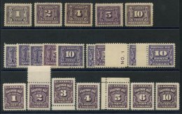 POSTAGE DUES 1906 Set M, SG.D1/8, 1930-32 Set M, SG.D9/13, 1933-34 Set UM, SG.D14/17, 1935-65 Set UM, SG.D18/24. (21) Ca - Autres & Non Classés