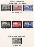 1948-55 UM Collection Housed On Leaves From Bahrain, 1952 Wilding Set, 1955 Waterlow Castles Type I & II Sets, 1960 - Autres & Non Classés