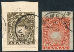 1890-95 ½a Imperforate Single Tied To Piece By Mombasa C.d.s From Lower Left Corner Of Sheet Showing Large Margin - Autres & Non Classés