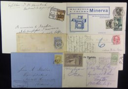 Middle Period Items (2 Or 3 Earlier) Incl. WWI German Occupation Covers (7), 1910 Exhibition Card, Airmail, Advertising - Autres & Non Classés