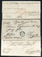 1830's-60's Pre-stamp Covers With Range Of S/line & C.d.s Cancellations Incl. 'turned' Letter, Most With Contents, A - Autres & Non Classés