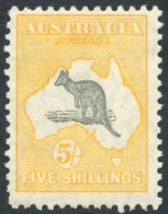 1929-30 Wmk 7, 5s Grey & Yellow, Fresh Fine M, SG.111. (1) Cat. £250 - Autres & Non Classés