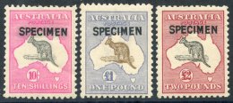 1915-27 10s, £1 & £2 Set Of Three Ovptd SPECIMEN, Fresh M, SG.43s/45s. (3) Cat. £850 - Autres & Non Classés