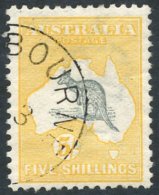 1913-14 5s Grey & Yellow, Very Fresh C.t.o At Melbourne, SG.13. (1) Cat. £200 - Sonstige & Ohne Zuordnung