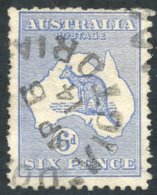 1913-14 6d Ultramarine Die IIA (substituted Cliche) Used 1914 Victoria D/stamp, Very Rare But Has Poor Perfs At Top &amp - Autres & Non Classés
