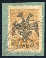 1913 5pa Yellow Buff, VFU On A Small Piece (a Couple Of Short Perfs At Lower Right Side), Mi.4, Cat. 500€ - Autres & Non Classés