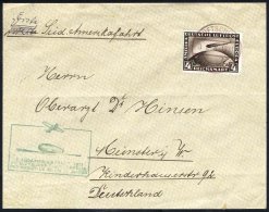 1931 First South America Flight Cover, Franked 4m Zeppelin (Mi.424Y), Tied With Pinky-brown Luftschiff - Graf Zeppelin C - Autres & Non Classés