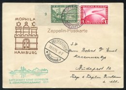 1931 3rd South America Flight Souvenir PPC For Mophila Posted On Board During The Return Flight, Franked 1m Green Rheins - Sonstige & Ohne Zuordnung