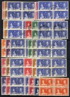 1937 Coronation Sets (10) Each In VFU Blocks Of Four. (40) Cat. £196+ - Autres & Non Classés