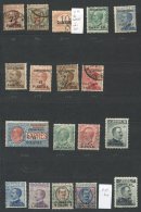 ITALIAN PO's IN THE TURKISH EMPIRE M & FU Ranges. Noted 1909 Durazzo 20pi On 5l M (Cat. £325), 30pa On 15c Sla - Autres & Non Classés