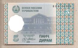 Tagikistan - Banconota Non Circolata FDS Da 5 Dirams - 1999/2000 - Tayikistán