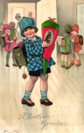 Mädchen Mit Schultüte, Sign. Fritz Baumgarten, 1931 - Baumgarten, F.