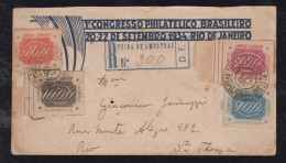 Brazil Brasil 1934 FDC Registered Cover Set Inclinados Feira De Amostras Postmark - FDC