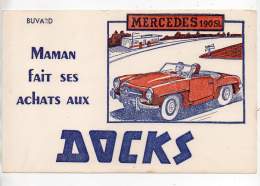 Buvard - Maman Fait Ses Achats Aux Docks - Mercedes 190 SL - D