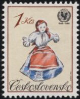 Czechoslovakia / Stamps (1986) 2752: Children´s Toys - 40th Anniversary Of UNICEF (doll); Painter. Bedrich Housa - Dolls