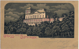 GÖTTINGEN Mondschein Litho Chamois Rohns Bahnstempel Deutlich Zug 522 4.10.1900 Gelaufen - Goettingen