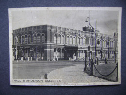 INDIA Hall & Anderson Building CALCUTTA 1940s - Orig. Small Photo 8,5x4,9 Cm, D. Mordecai Stamp - Lieux