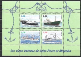 1996 Saint Pierre Et Miquelon N° BF 5 Nf** .  Vieux Bateaux De Saint Pierre - Blocchi & Foglietti