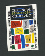 B36-17 CANADA 1964 Italian Settlement 100th Anniversary MNG - Werbemarken (Vignetten)