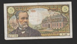 BILLET  DE  5 FRS   PASTEUR DE 1966 - Série : M.4.11.1966 - N48 - 5 F 1966-1970 ''Pasteur''