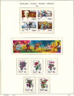 RUSSIA - 1993 COMPLETE COLLECTION OF STAMPS, BLOCKS & SHEETS ON 22 SCHAUBEK ALBUMSHEETS - MNH ** - Collections