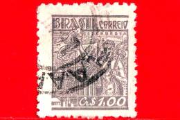 BRASILE - Usato - 1946 - Industria - Siderurgia - 1.00 - Oblitérés