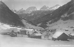 05525 "STEIN MIT CHURFIRSTEN (TURGOVIA / CH)" NEVE. CART. POST. ORIG. SPEDITA 1914. - Stein