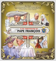 NIGER 2016 ** Pope Francis Papst Franziskus M/S - OFFICIAL ISSUE - A1619 - Papes