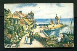 ENGLAND  -  Lynmouth  Used Vintage Postcard As Scans (pinhole) - Lynmouth & Lynton