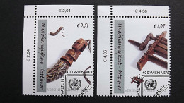 UNO-Wien 361/2 Oo/ESST, Unabhängigkeit Osttimors: Hirschhornschnitzerei, Webstuhl Zur Tais-Herstellung - Used Stamps