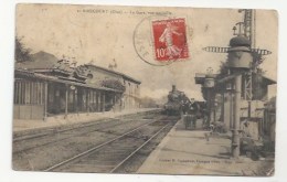 60 - RIBECOURT - LA GARE  - VUE NOUVELLE -TRAIN - SIGNAUX EN GROS PLAN - CLICHÉ RARE - 1910 - Ribecourt Dreslincourt