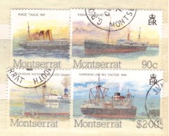 XP322 - MONTSERRAT , La Serie Completa Usata N. 550/553 . Ships - Montserrat
