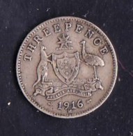 Australia 1916 Threepence GF - Threepence