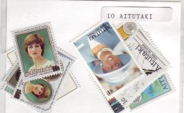 AITUTAKI 10  Timbres Differents Oblitéres - Aitutaki