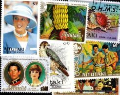 AITUTAKI 25  Timbres Differents Oblitéres - Aitutaki