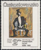 Czechoslovakia / Stamps (1986) 2769: Circuses And Variety Shows - Frantisek Tichy (1896-1961) "Ventriloquist" (1954) - Marionetten