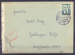 1941 , ESLOVAQUIA , SOBRE CIRCULADO DESDE TRENCIANSKE TEPLICE BANDA DE CIERRE Y MARCA DE LA CENSURA ALEMANA - Lettres & Documents