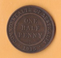 Australia 1915 Halfpenny VG - ½ Penny