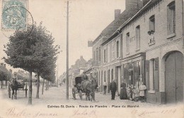 60 - ESTREES ST DENIS - Route De Flandre - Place Du Marché - Estrees Saint Denis