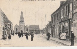 60 - ESTREES ST DENIS - Route De Flandre - Rue Et Place De L'Eglise - Estrees Saint Denis